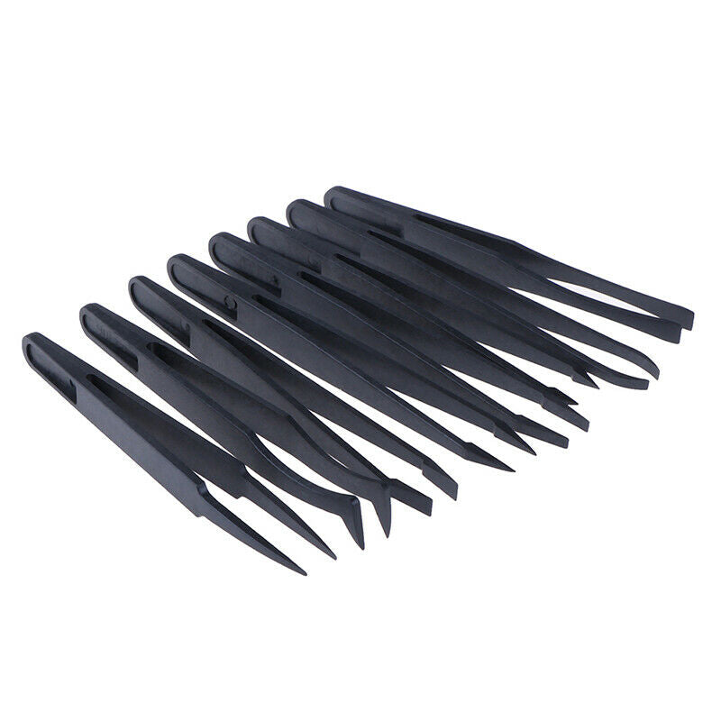 8pc Anti-StaticElectronic Hand Tool Set Tweezers Plastic Tweezer Kit ESD F.l8