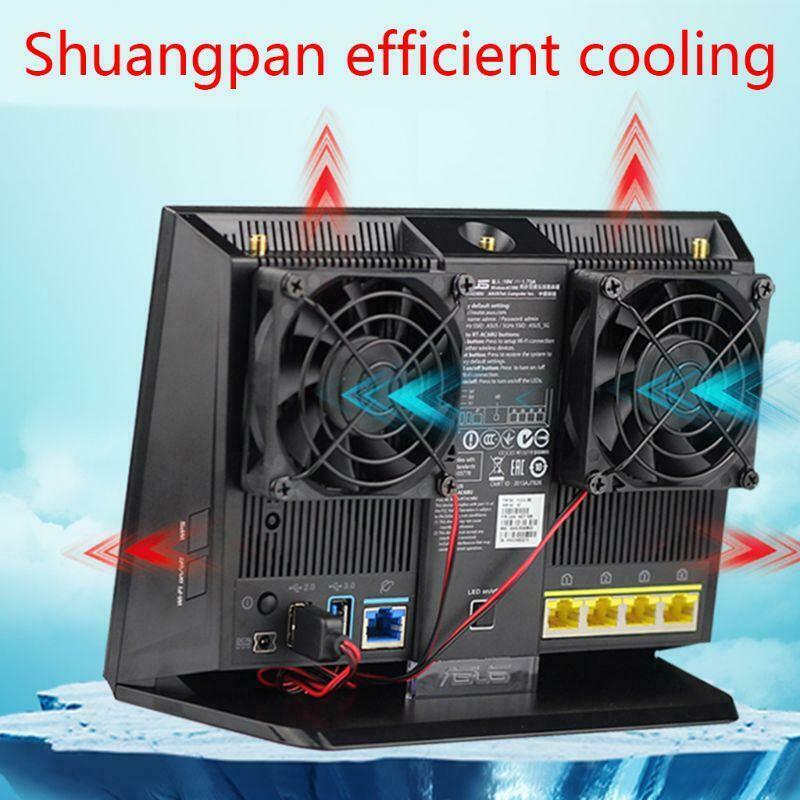 1Set Cooling Fan USB Fan Cooler for A-SUS RT-AC68U/AC86U/AC87U/R8000 Router