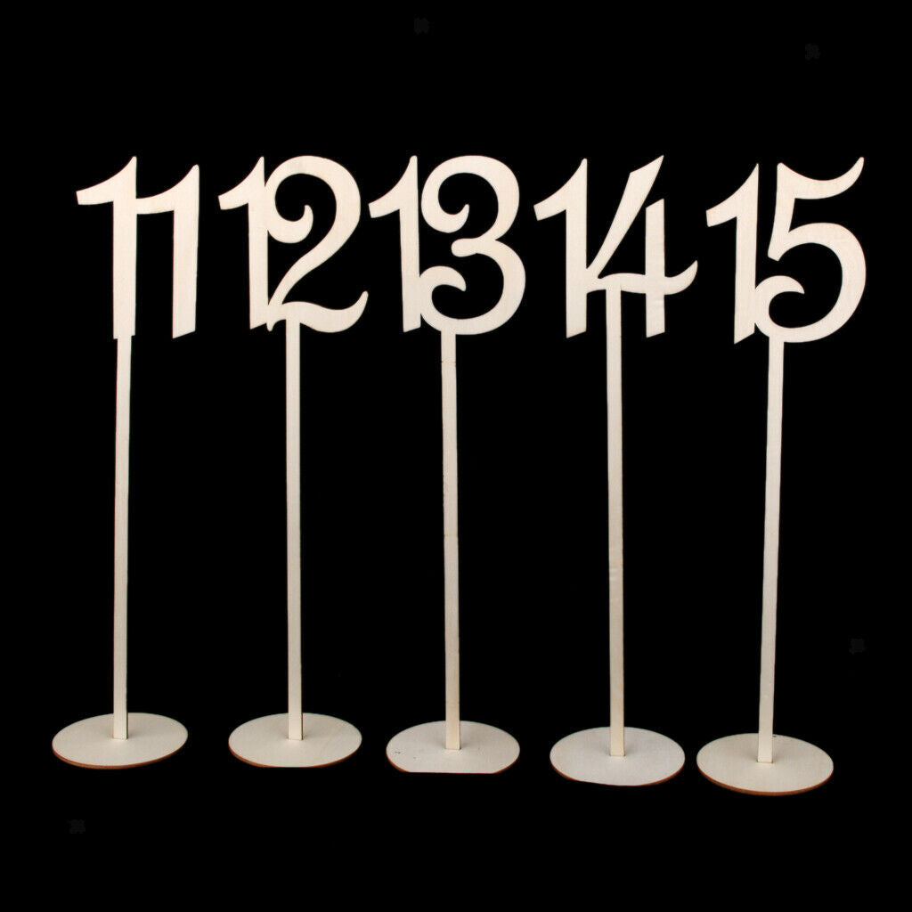1-20 Set Wooden Table Numbers Set With Basic Wedding Party Decoration