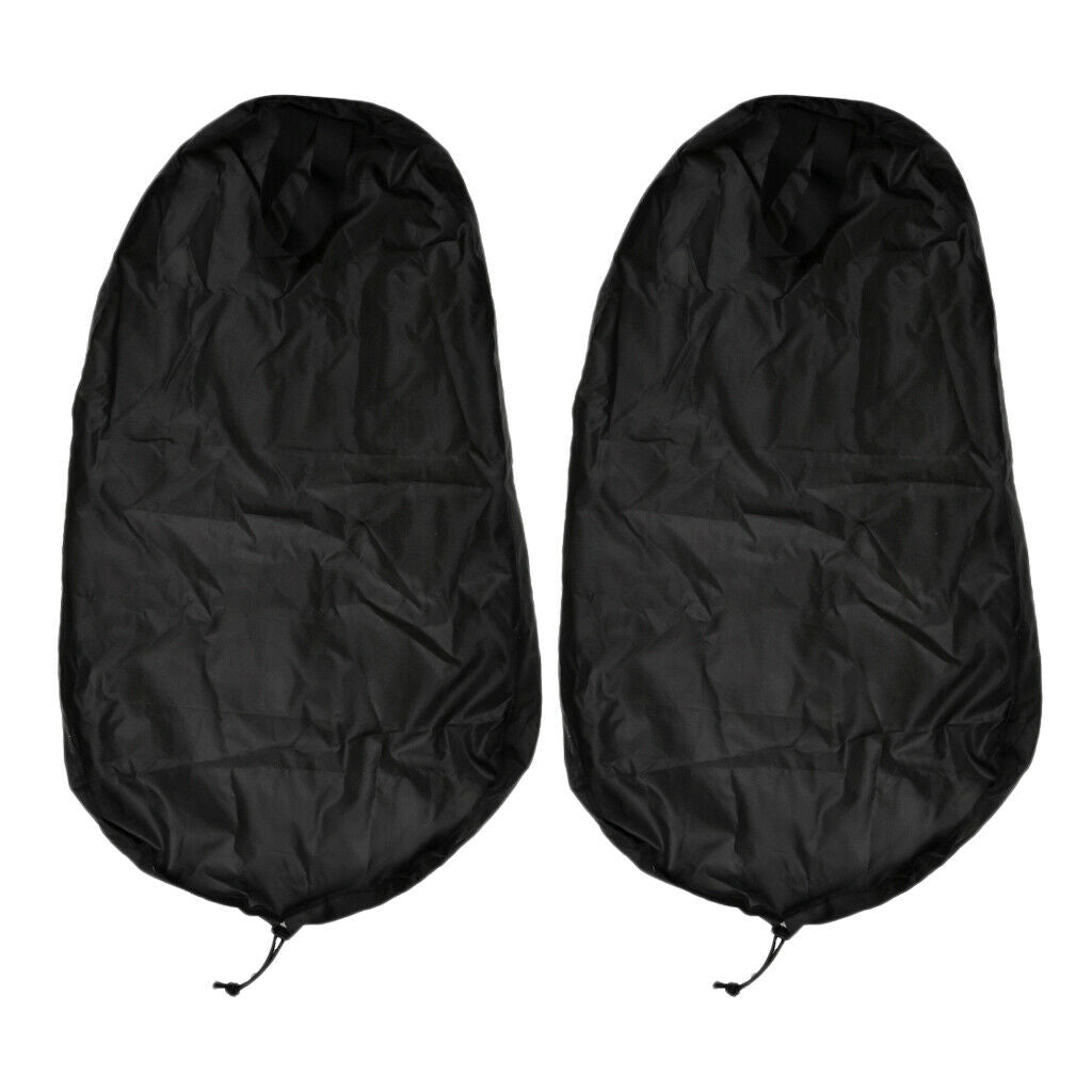 2x Waterproof Anti-dust Kayak Cockpit Cover Spray Deck Storage Day Bag Black