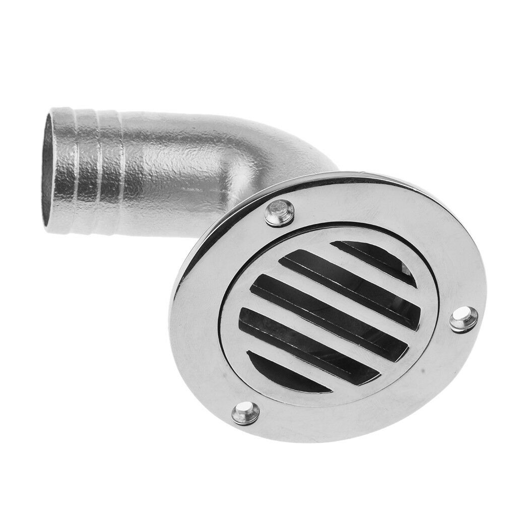 38mm Marine Boat Deck Drain 90 Degree Heavy Duty Stainless Steel Accessory