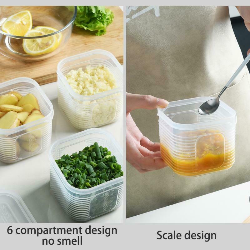 Clear Fridge Food Storage Box Kitchen Fresh Produce Plastic Organizer with Lids