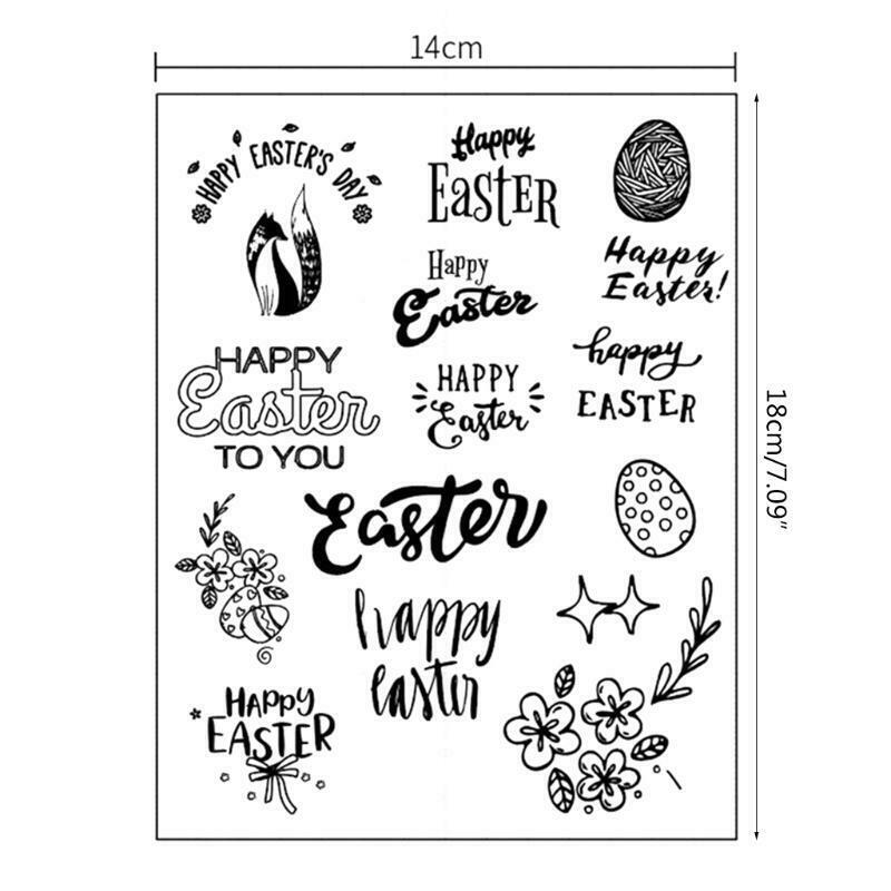 Happy Easter Day Silicone Clear Seal Stamp DIY Scrapbook Embossing Photo Album