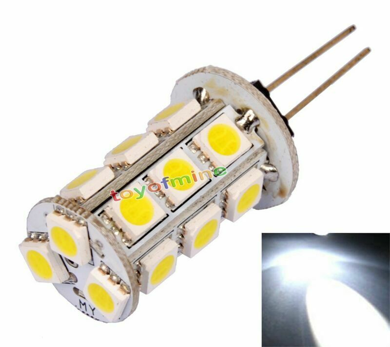 New Pure White G4 18 SMD 5050 LED 250LM  Chip Car Light lamp Bulb X1