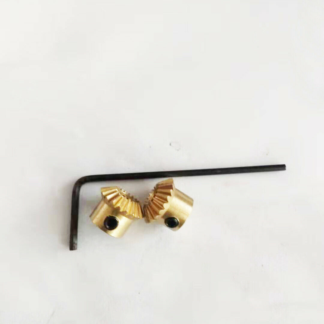 2Pcs 0.5M-20T Metal Umbrella Tooth Bevel Gear Helical Motor Gear 20T Bore:4mm