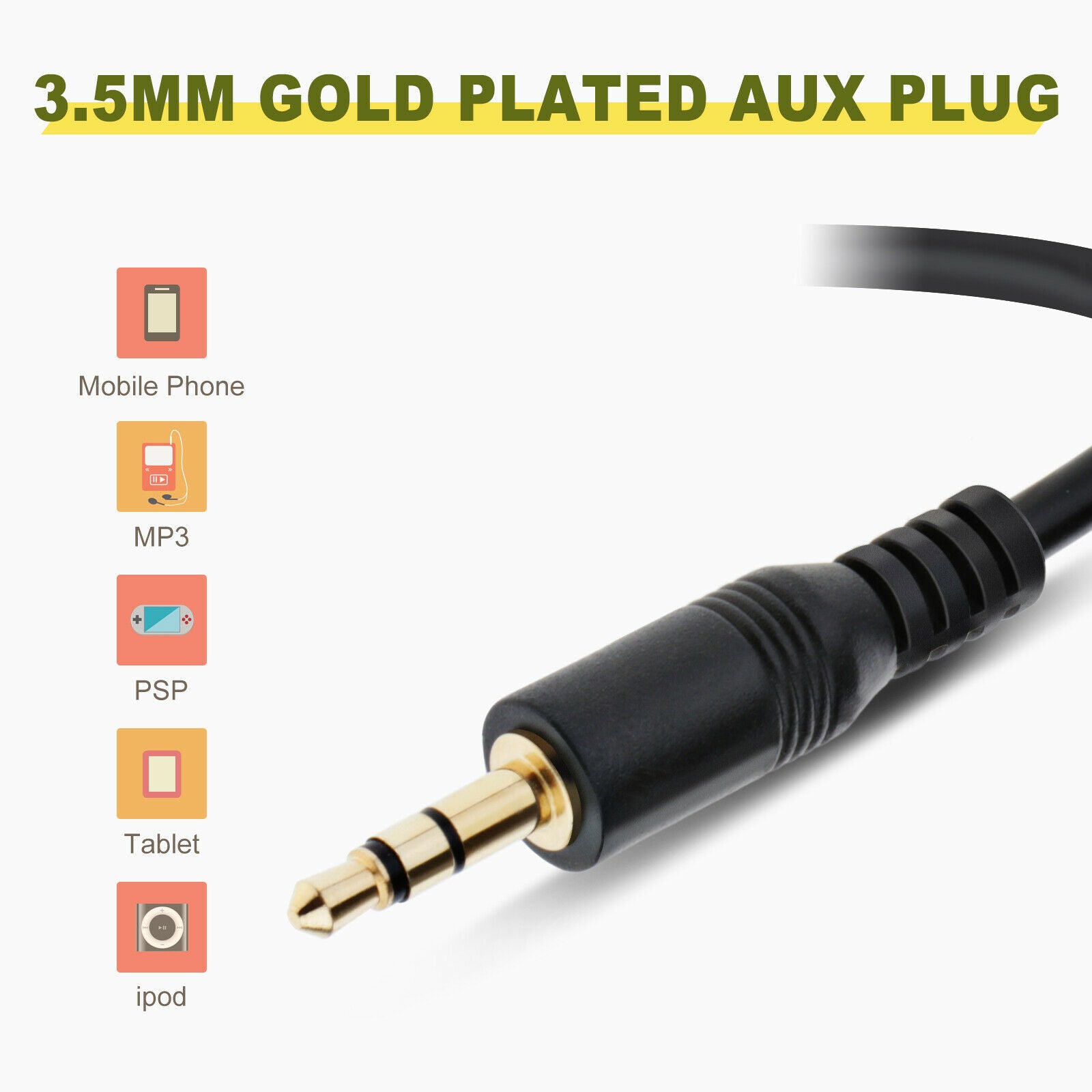 3  .  5mm     Motorcycle     AUX     Audio     Cable     Male     Line     3  -