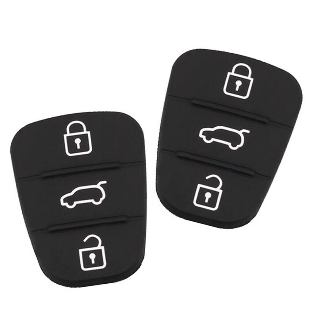 2Pcs 3-Button Smart Remote Door Lock Key Shell Cover For Hyundai I30 Kia K2