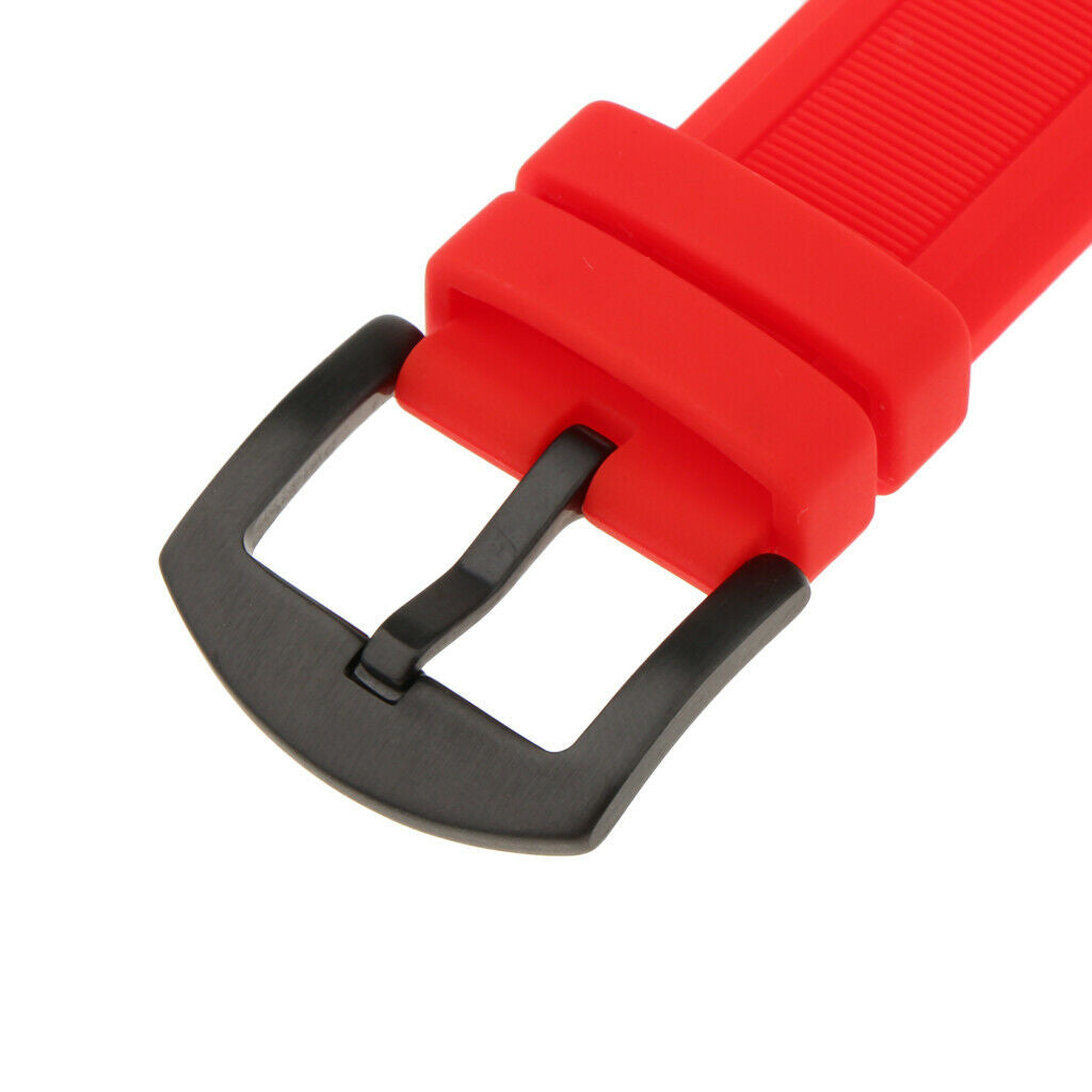 Red Silicone Rubber Bracelet  Replacing Accessories - Red 24mm