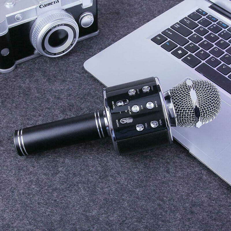 Micro Of Karaoke Wireless Bluetooth Black - New