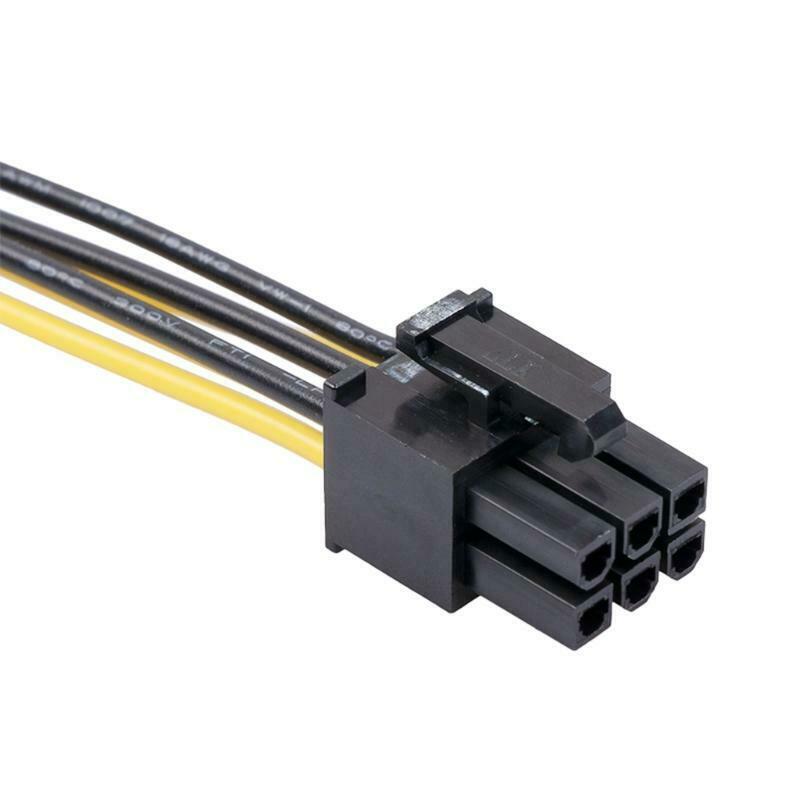 6pin to 6+2Pin Power Supply Pin Adapter Cable GPU 6 Pin Female  to 8Pin Female