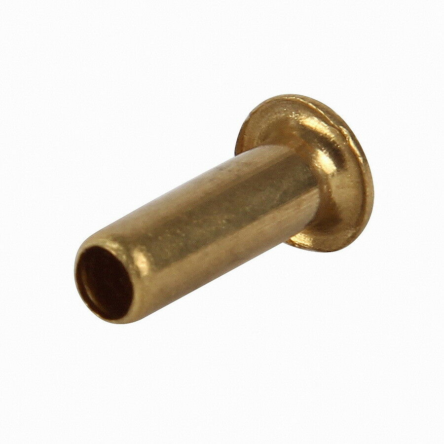 70pc M5 x (4mm-12mm) Copper Brass Eyelet Hollow Tubular Rivets Through Nuts Kit