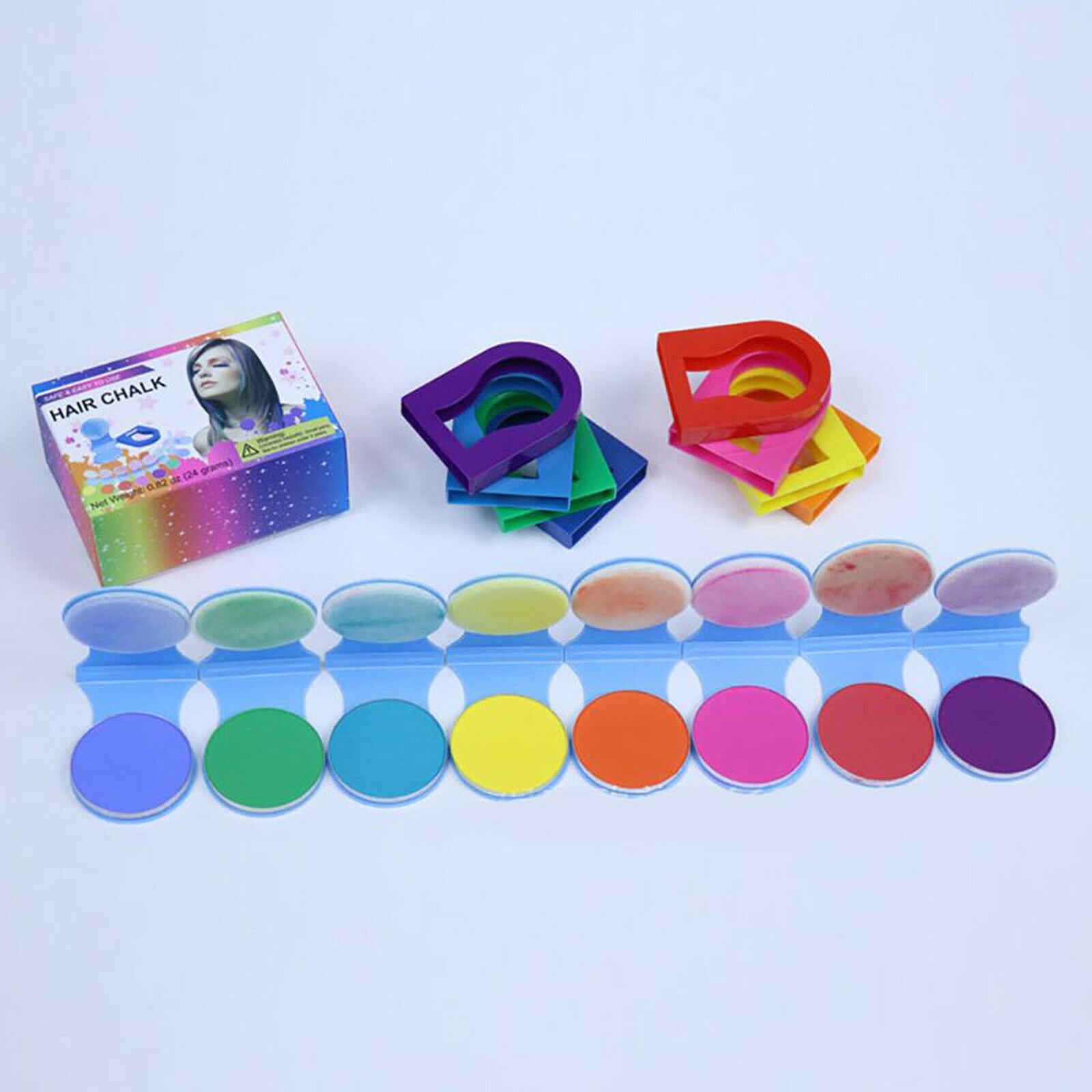 Hair Dye Chalks Teens Hair Coloring Powder Pastels Crayon Women Kit Gift