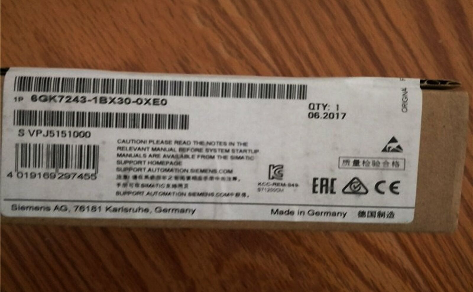 1PCS New Siemens 6GK7243-1BX30-0XE0 Communication Processor one year warranty