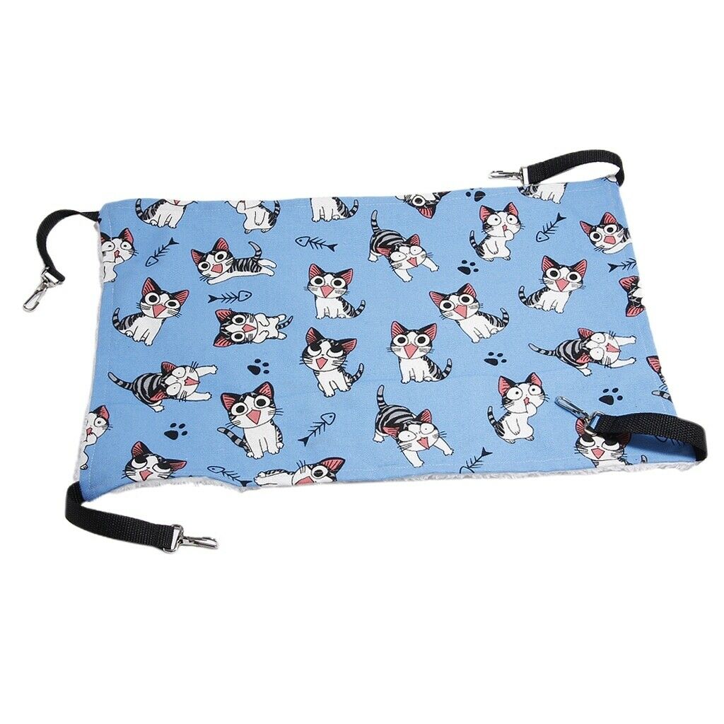 Breathable Double-Sided Soft Pet Bed Hanging Cat Hammock Bed with Strap S