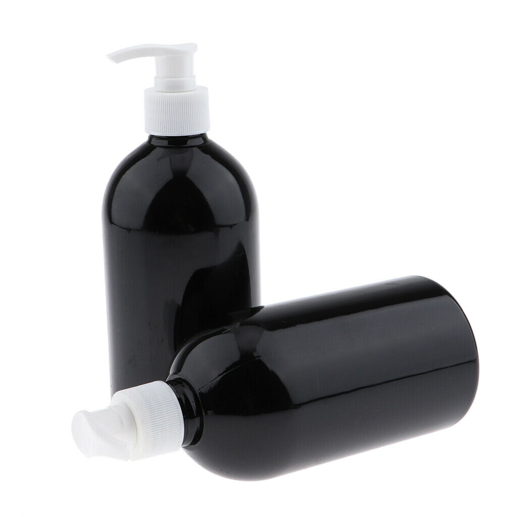 4x 500ml Empty Lotion Pump Bottle Shampoo Atomizer Travel Containers Black