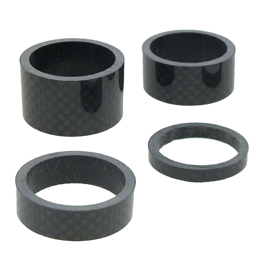 Set of 4 Premium Bike Headset Washers 1-1/8'' Stem Spacer Road Accessories