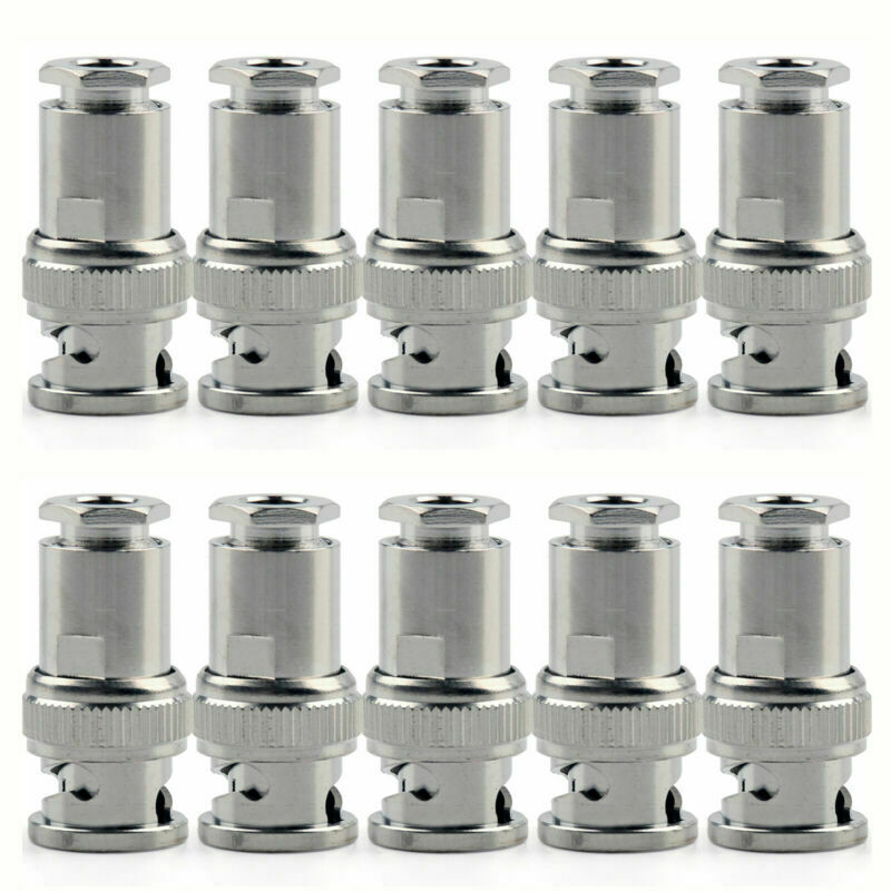 10X Connector BNC Male Plug Clamp RG58 RG142 LMR195 RG400 Cable Straight