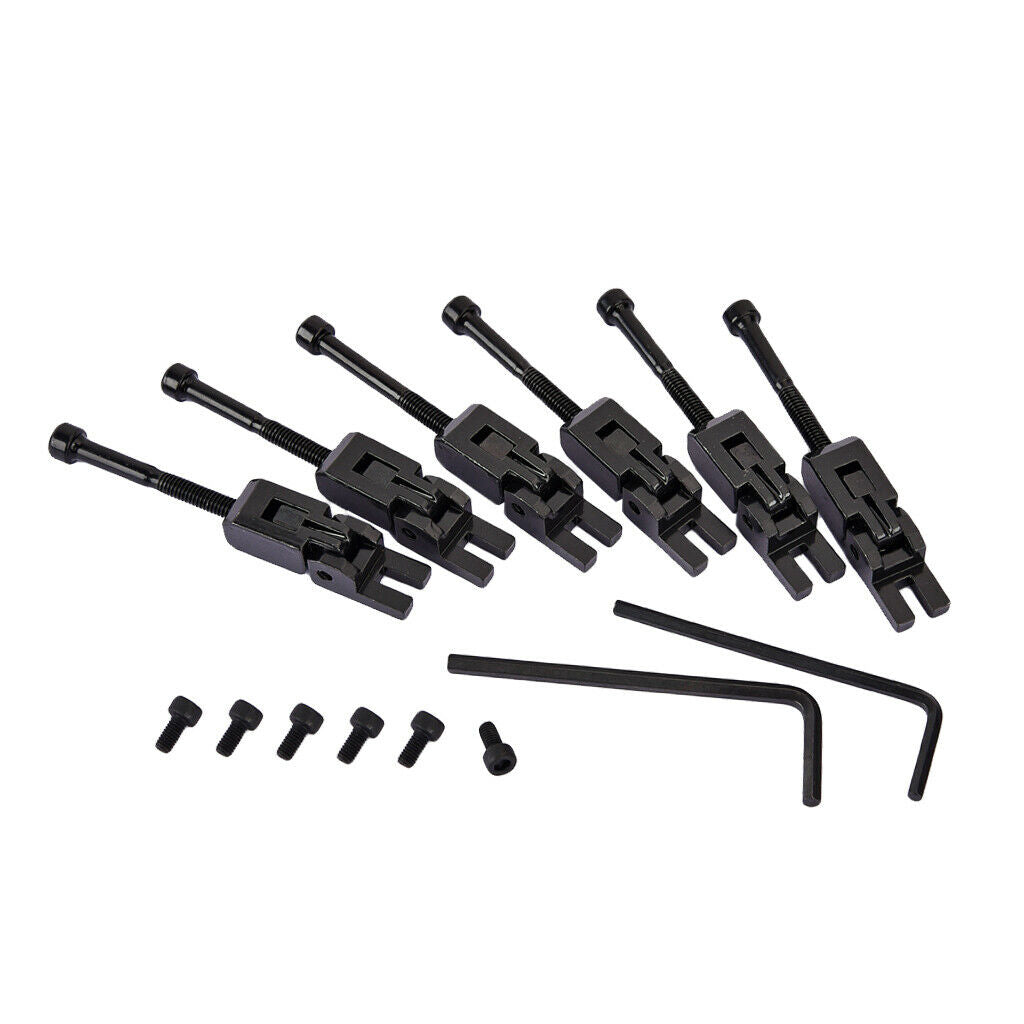 6pcs Electric Guitar Locked String Saddles for with Wrench Screws