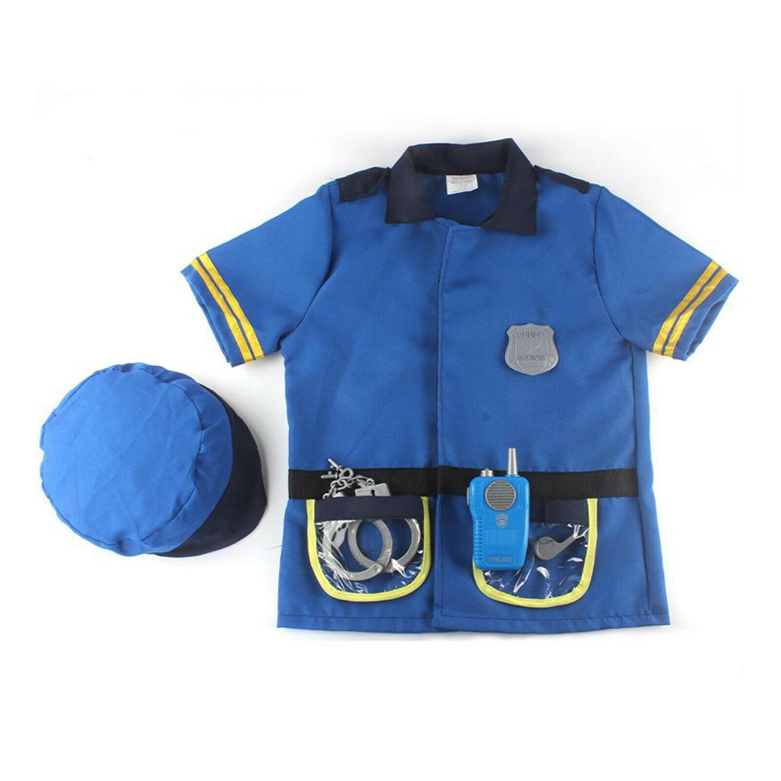 6pcs Toddlers Dress up Police Officer Costume Occupation Party Supplies