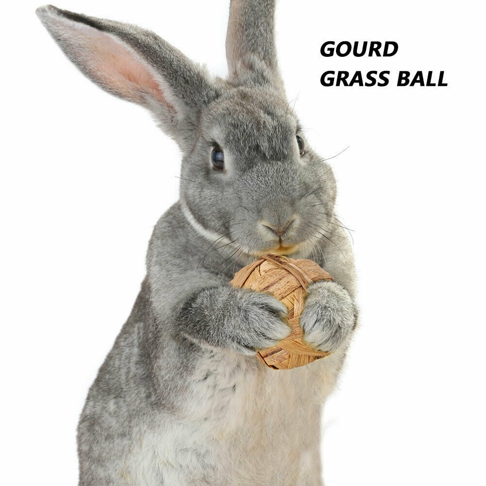 4pcs Hamster Rabbit Chewing Grass Ball Small Pet Teeth Clean Molar Ball Set