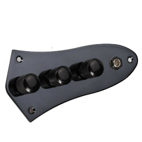 Black Pre-wired Control Plate for Jazz Bass