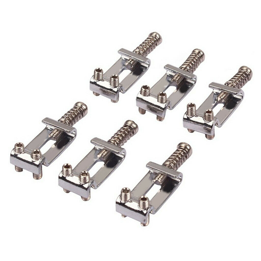 6x 10.5 Mm Metal Nickel Tremolo Bridge Saddle Set for ST Guitar Accessories