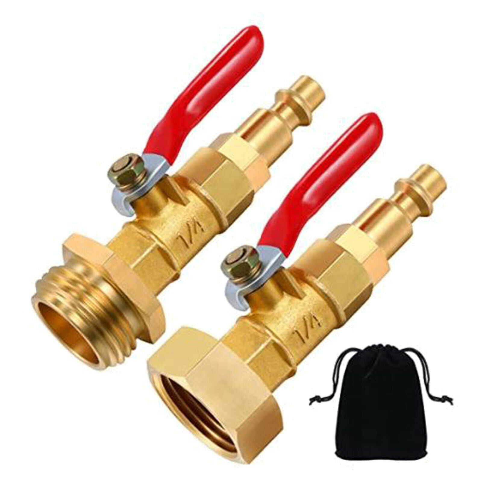 2pcs Brass Winterize Blowout Adapter 3/4" Winter Garden Hose RV Trailer