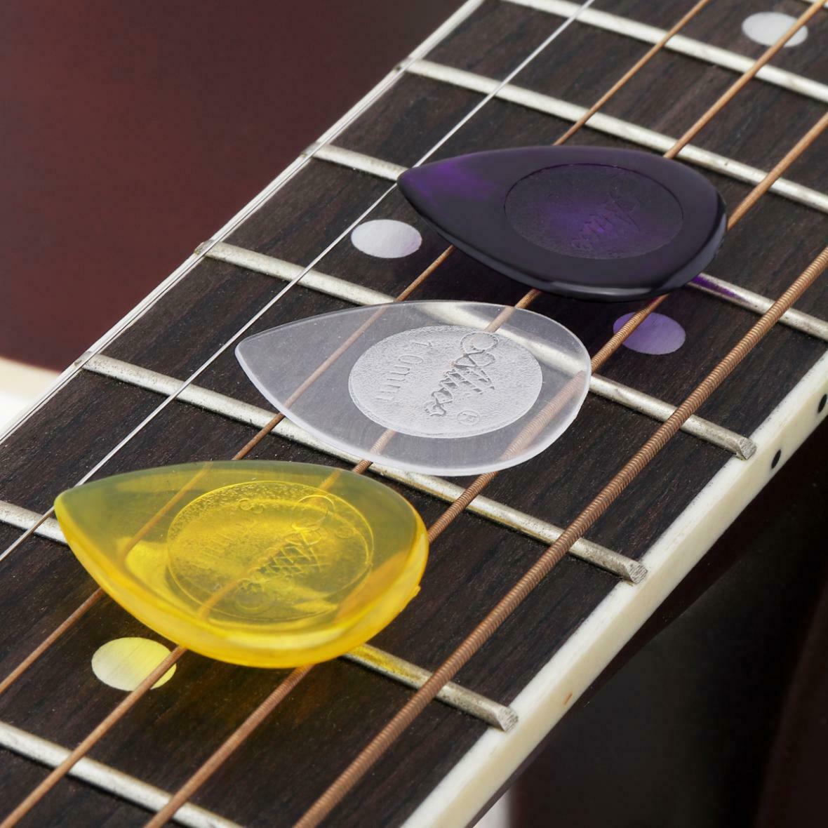 3pcs/lot Guitar Picks 1.0 / 2.0 / 3.0mm ABS Transparent Colorful Skidproof Water