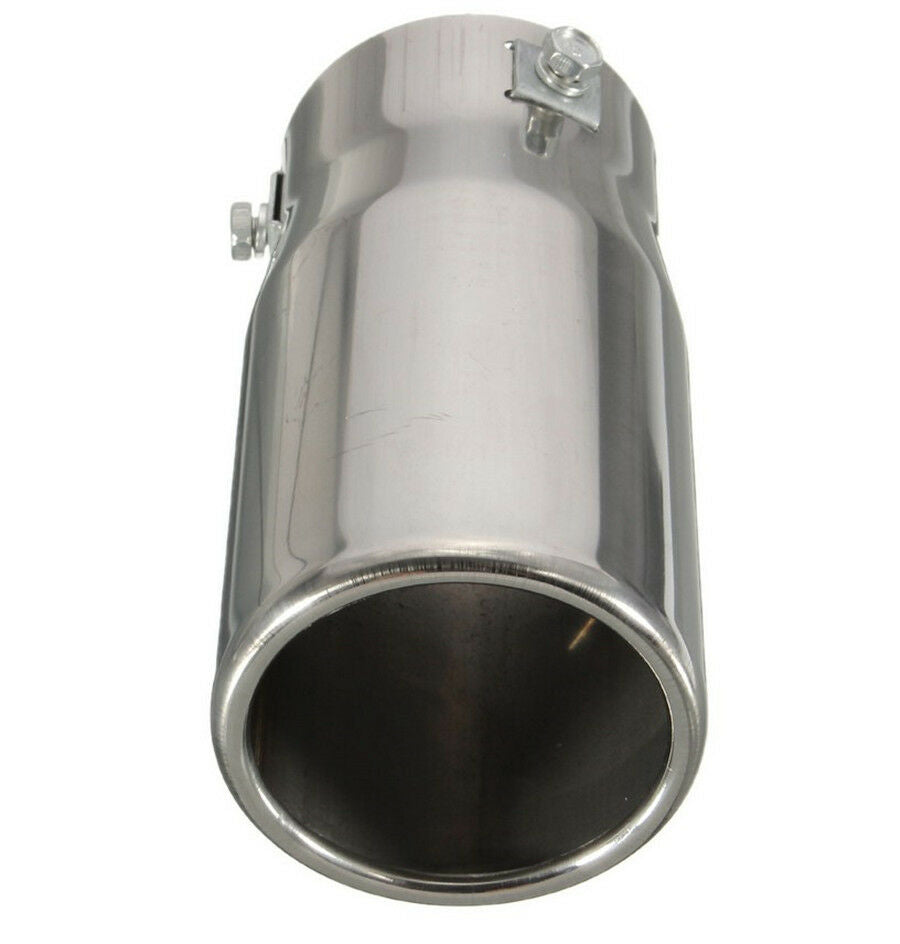 Universal Chrome Stainless Steel Round Exhaust Tail Pipe Tip Muffler Car Vehicle