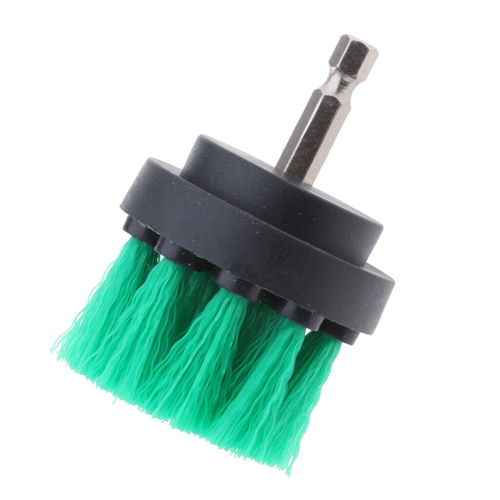 3Pcs Brush Drill Cleaning Brush Set Car Cleaning Power 2/3.5/5inch Green