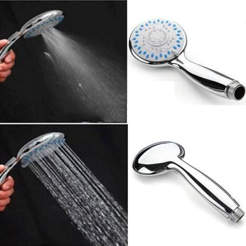 ABS Plastic Bathroom 3 Modes Round Shower Head Chrome Water Saver Shower Hot