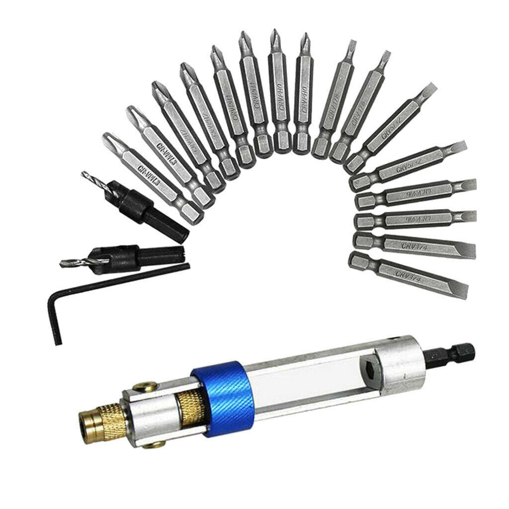 20Pcs HSS Half Times Drill Kit Drill Head Self-locking Extension Holder