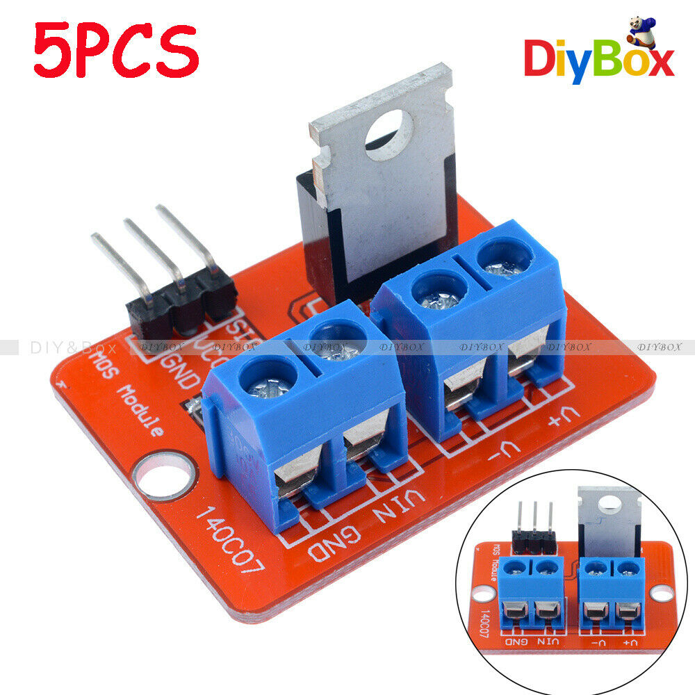 5Pcs New MOSFET Button IRF520 MOS FET Driver Module for Arduino ARM Raspberry pi