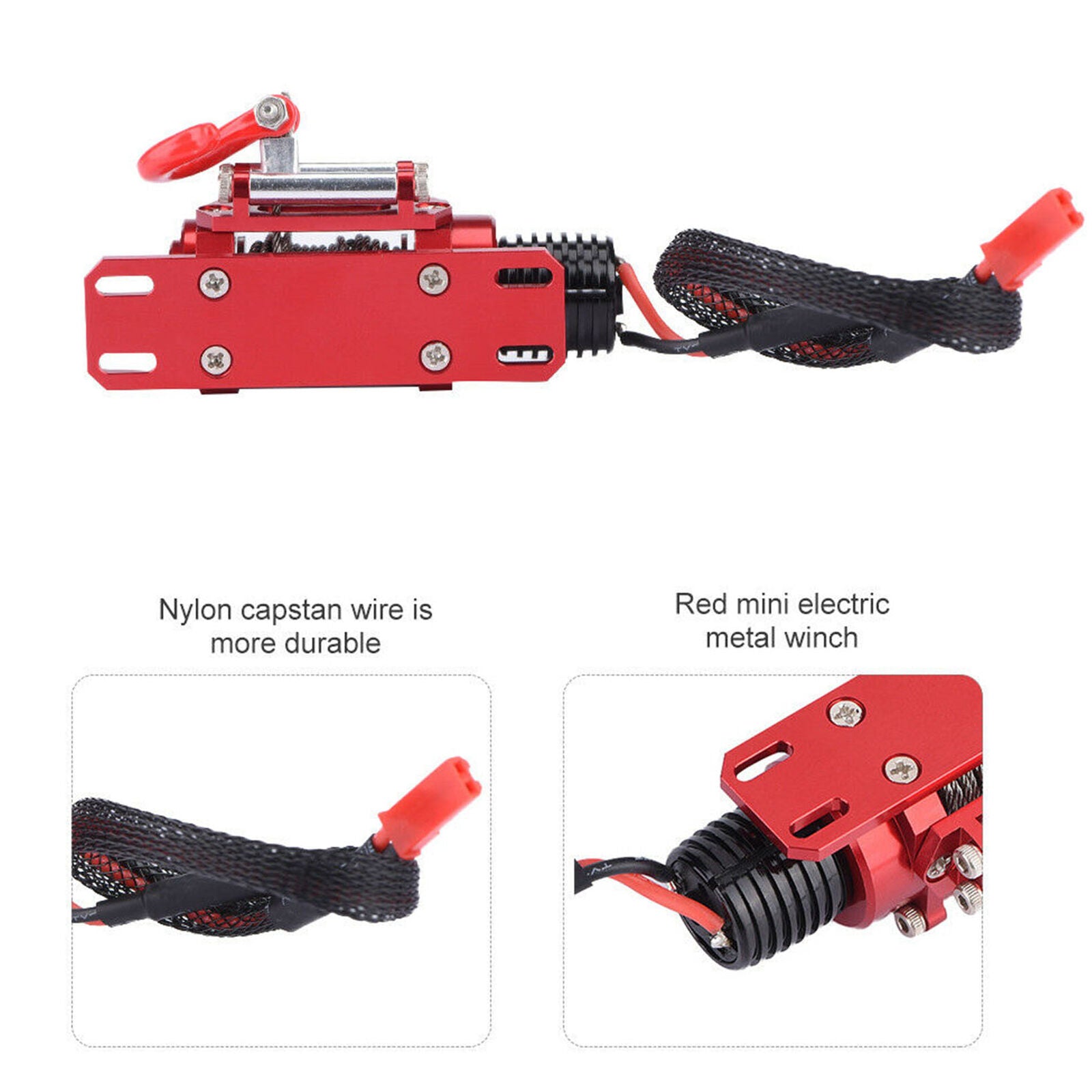 1:10 RC Crawler Electric Metal Winch for SCX10 D90 D110 TF2 TRX4 KM2 RC Car