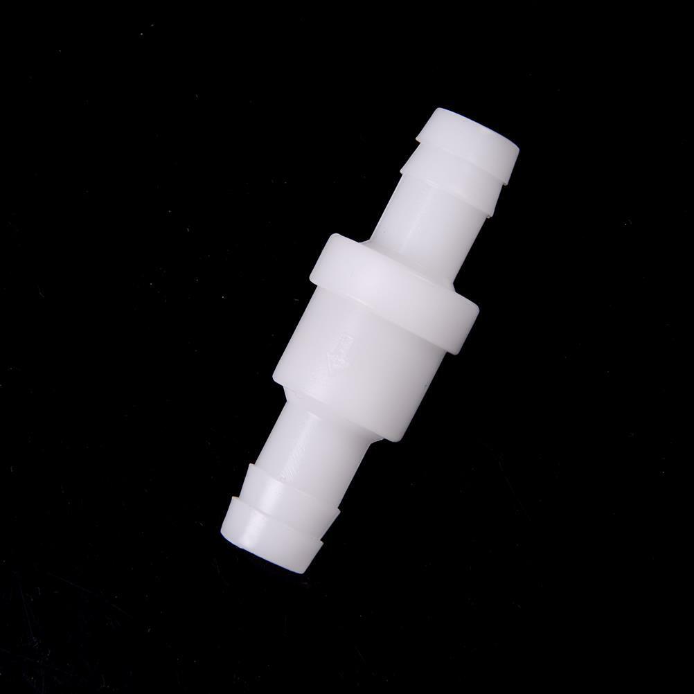 2x 12mm 1/4" White Plastic Non Return Check Valve One Way Fuel Petrol Die.l8