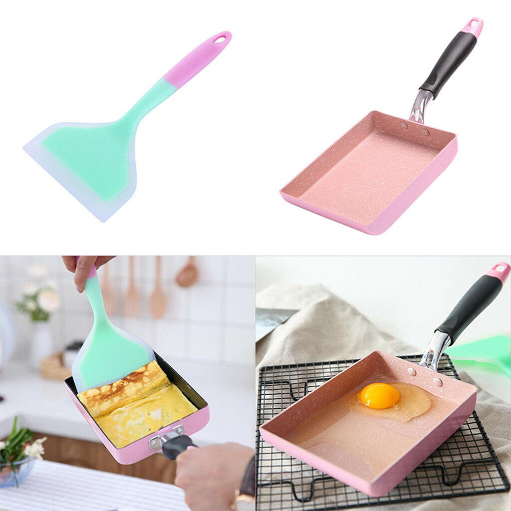 Non-Stick Fry Pan Omelette Skillet with Silicone Turner Cooking Utensils