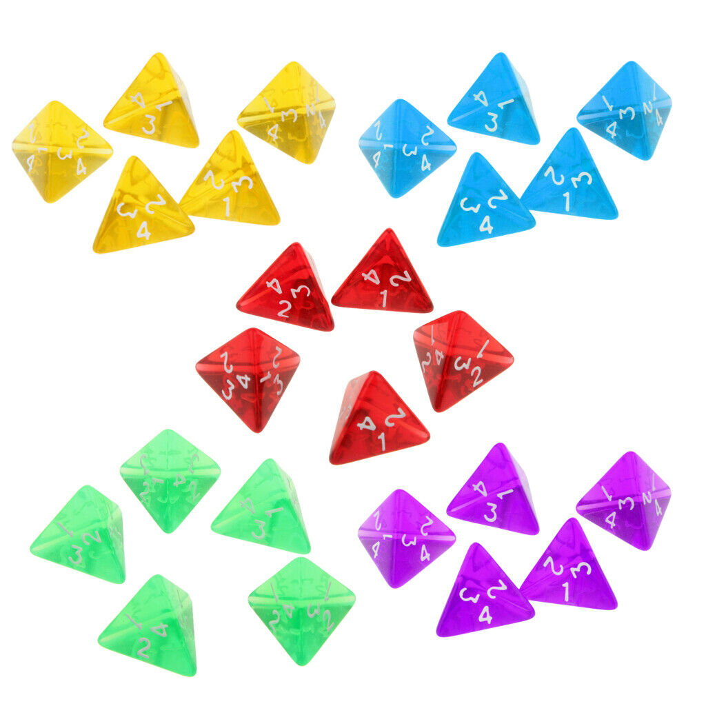 100x Dice Multi Playing Dice D4 Board Game Accessories Party Supplies - Red
