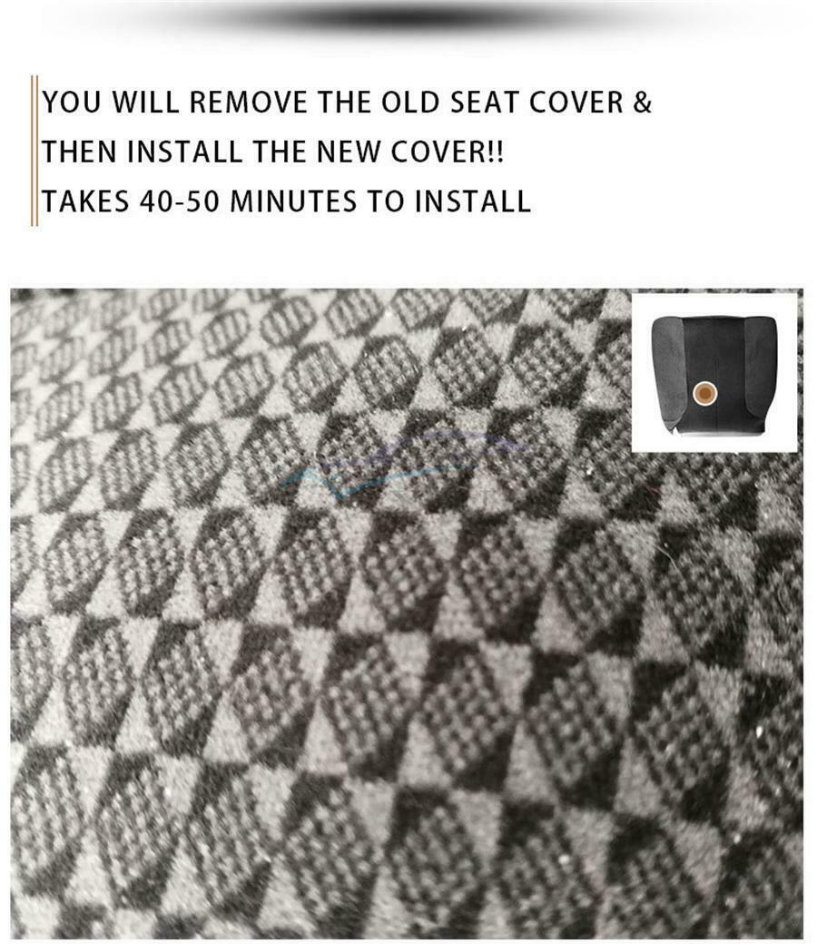 1PCS Weaving Cloth & PU Leather Driver Bottom Seat Cover For Ram 3500 SLT 03-05
