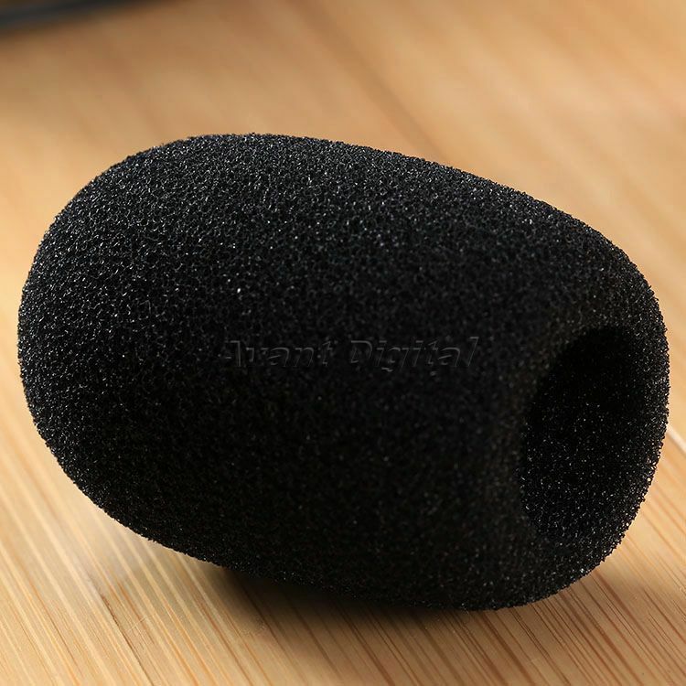 40x15mm Black Foam Sponge Microphone Headset Cups Mic Cover For Stage Karaoke