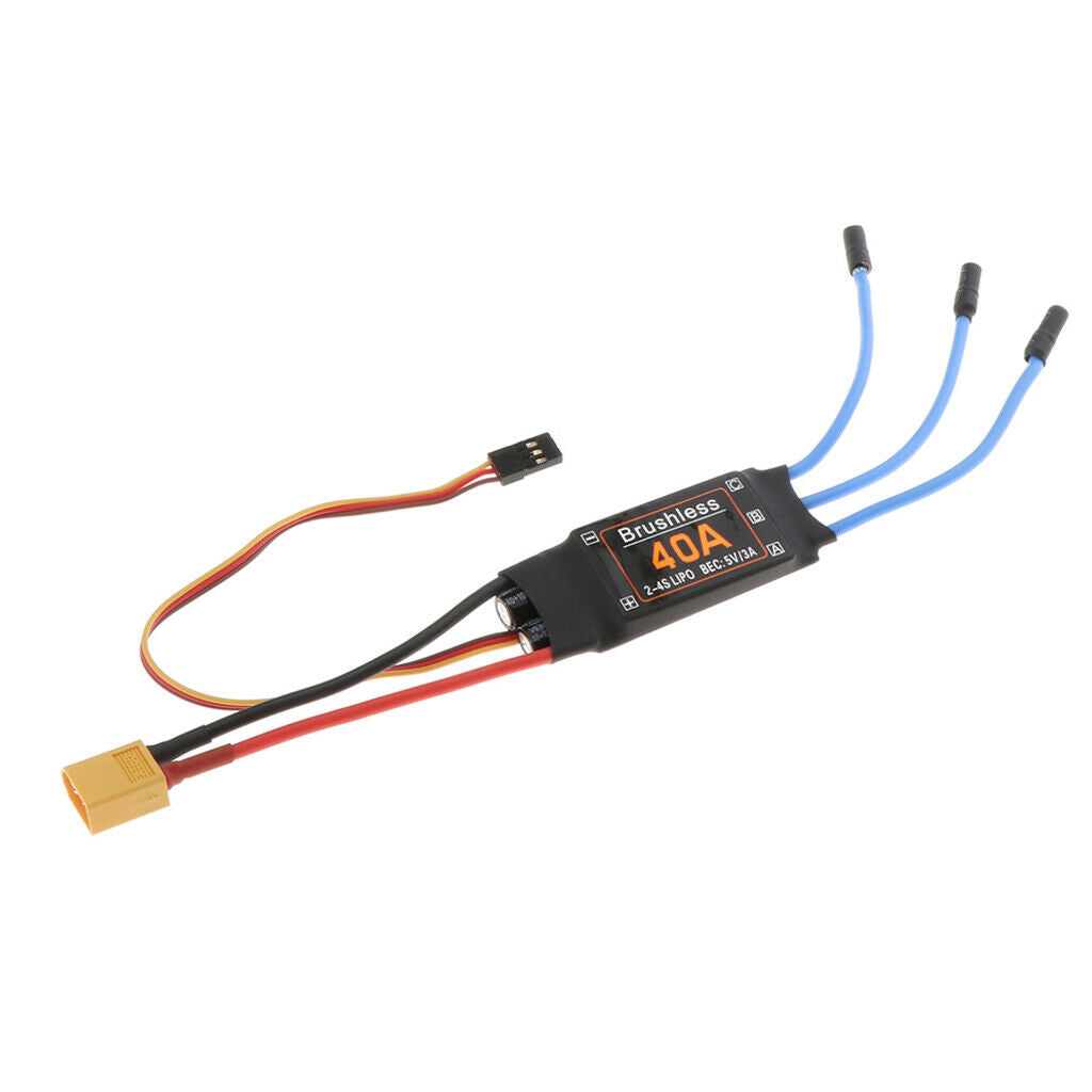 3pc 40A Brushless BEC XT60 Plug Durable RC Quad Airplanes Toys Accessories