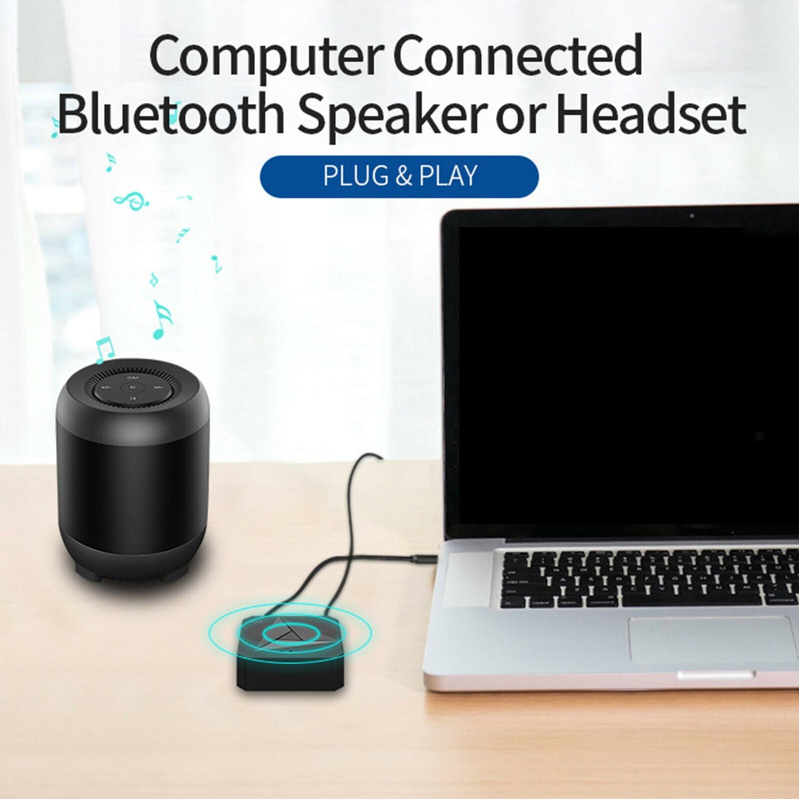 Bluetooth 5.0 Plug&Play Bluetooth Transmitter Streaming for Home Stereo