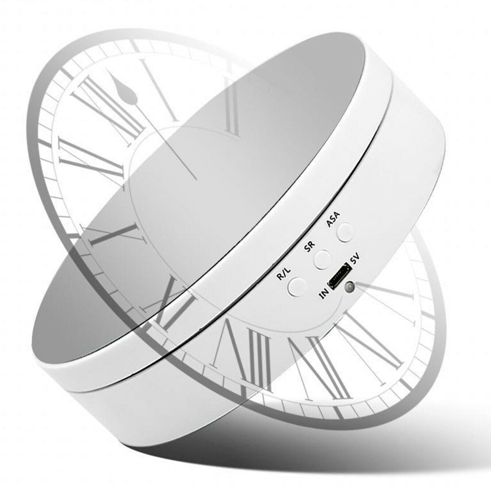 360Â° Rotating Display Stand Turntable Mirrored 3  for Cake Jewelry - white