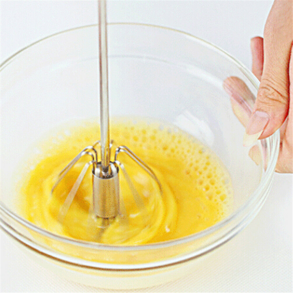 Semi - automatic Foamer Rotate Hand Whisk Mixer Egg Beater Milk Crea.l8