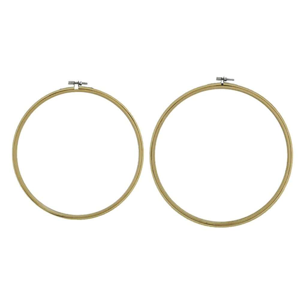 2 Sizes Set 100% Bamboo Embroidery Hoop Wooden Cross Stitch Circle Frame DIY