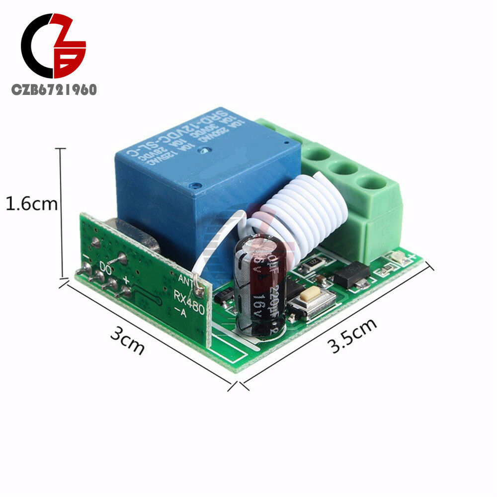 DC12V 10A 1CH Single Channel Wireless Relay RF Remote Control 315MHz Switch