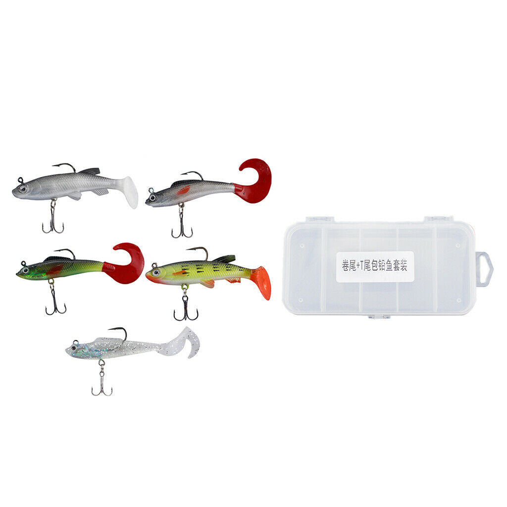 Lots 5 Fishing Lures Artificial Topwater Floating Baits Freshwater Saltwater