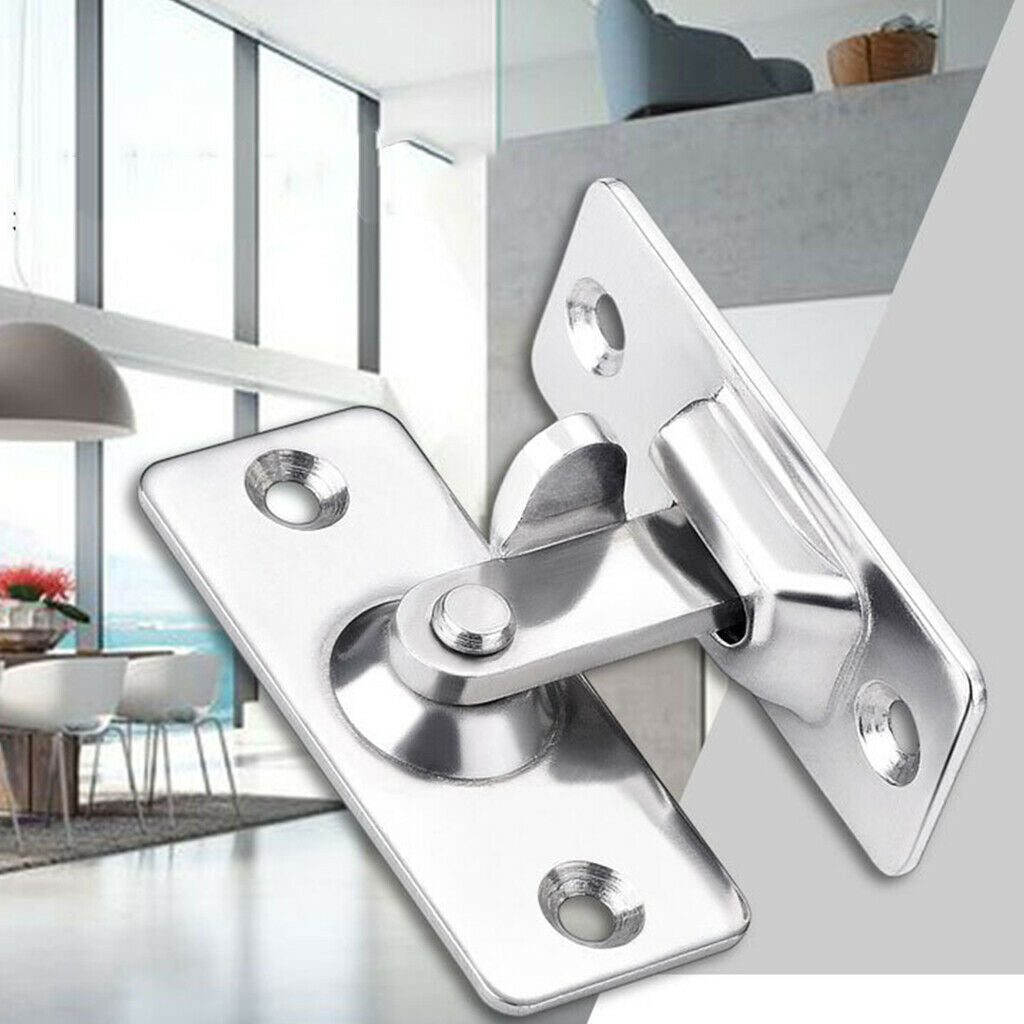 Door Latch Stainless Steel with Screws for Doors Buckle Bolt Sliding Lock