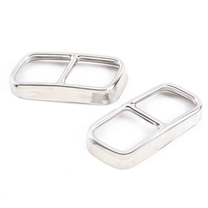 2 Dual Exhaust Pipe Tip Cover Trim fit for BMW 7 Series F01 2009-14