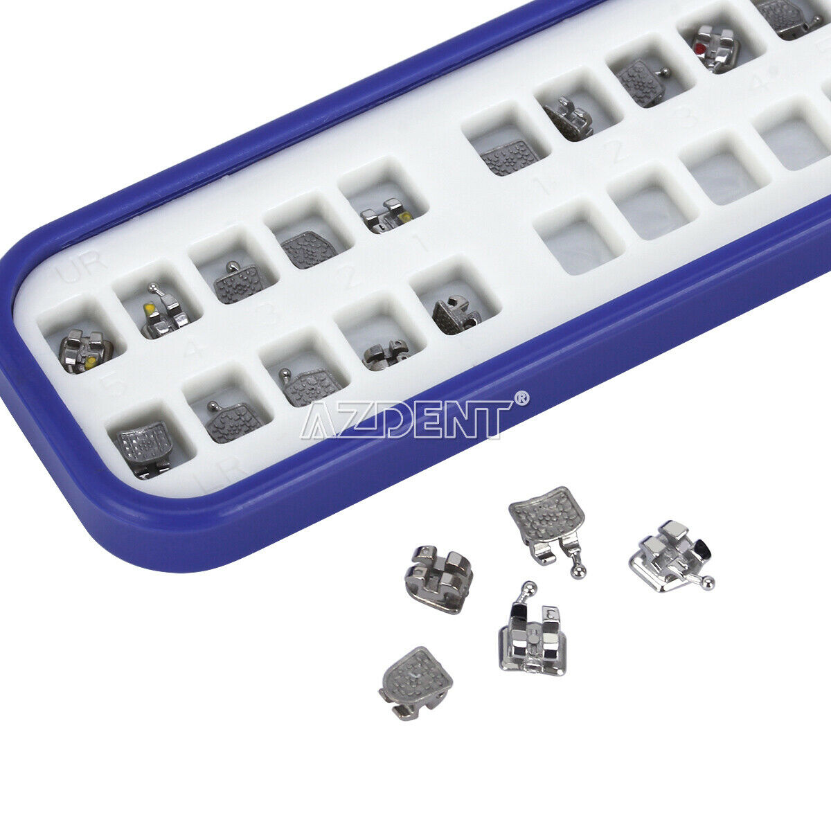 10 Packs Dental Orthodonic MIM Monoblock Metal Bracket Mini MBT.022 3-4-5 Hooks
