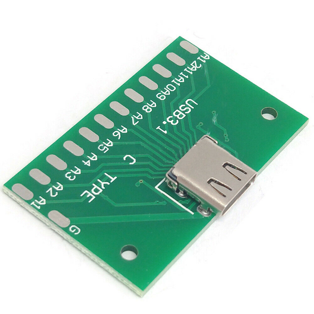 1Pc Type-C USB 3.1 Female Test Board PCB Board 24Pin Connector Adapter Supplies